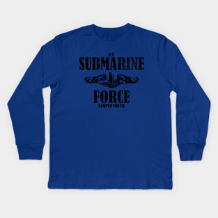 U.S. Submarine Force (distressed) Kids Long Sleeve T-Shirt